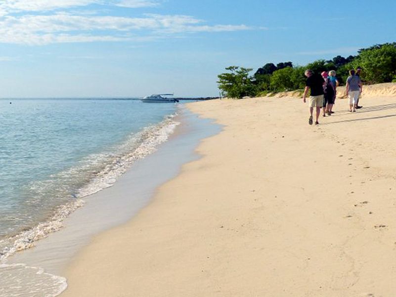 On the beach at Turtle Island in the Sulu sea -  Photo Eleanor Rogers